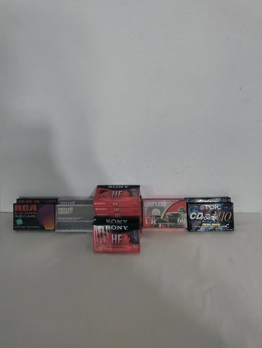 Blank Cassette 16 Lot, Sony C-60HFL (8) RCA RC60 (2) TDK Power CD 110 (2) Maxell